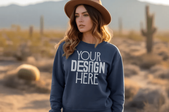 Download Gildan Navy Sweatshirt Mockup - Premium Resources